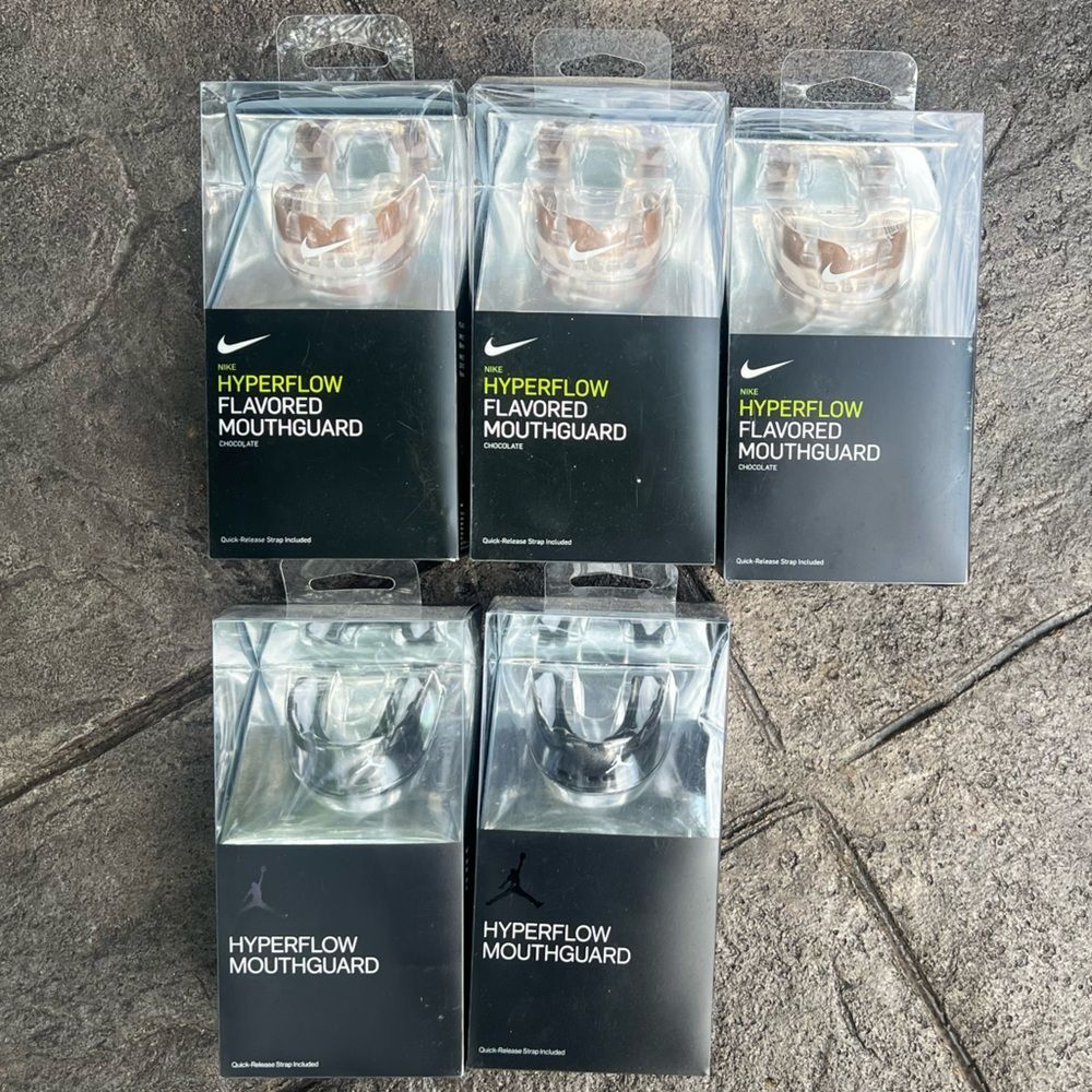 3 Nike & 2 Jordan Hyperflow Mouthpiece Flavored Mouthguard Adult lot